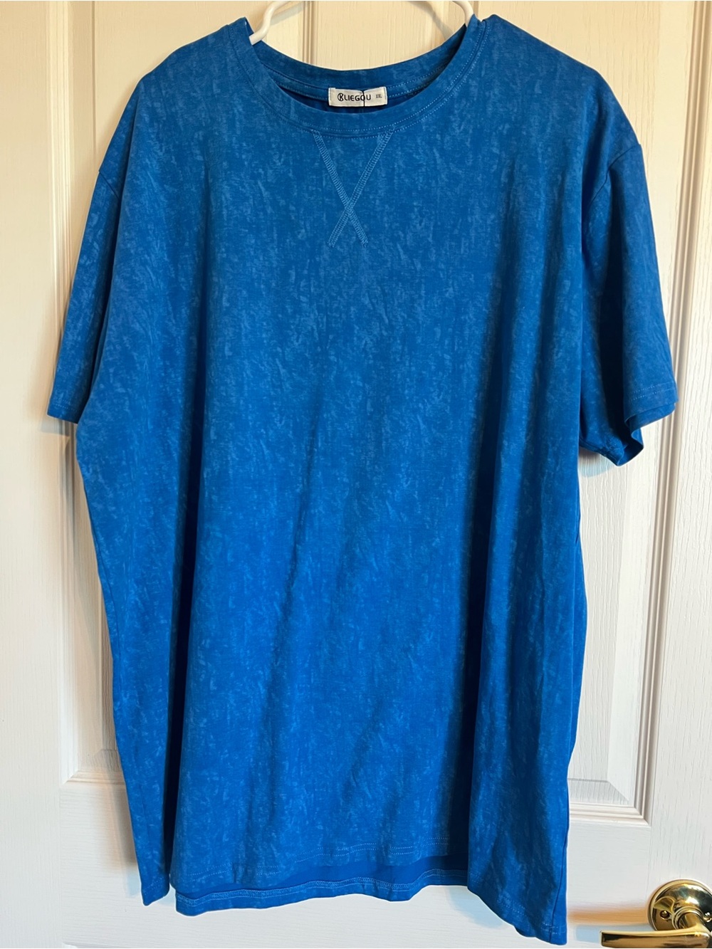 Men's Blue Kliegou Premium Cotton Crew Neck Tee